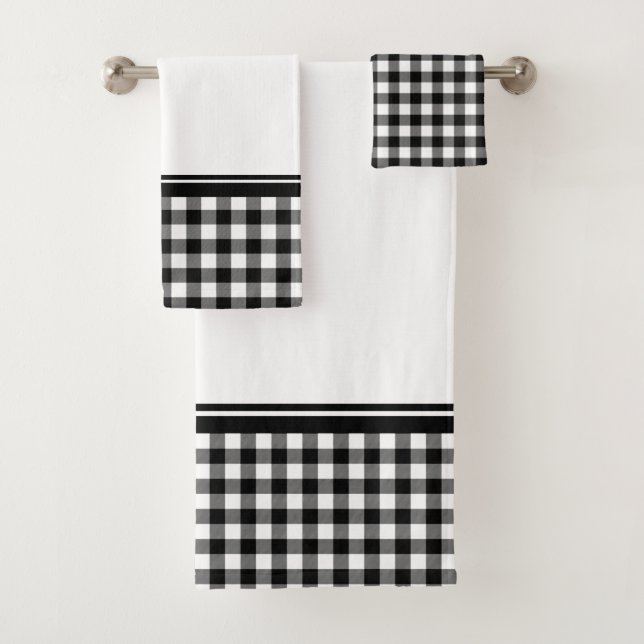 Carreaux de buffle noir et blanc (En situation)