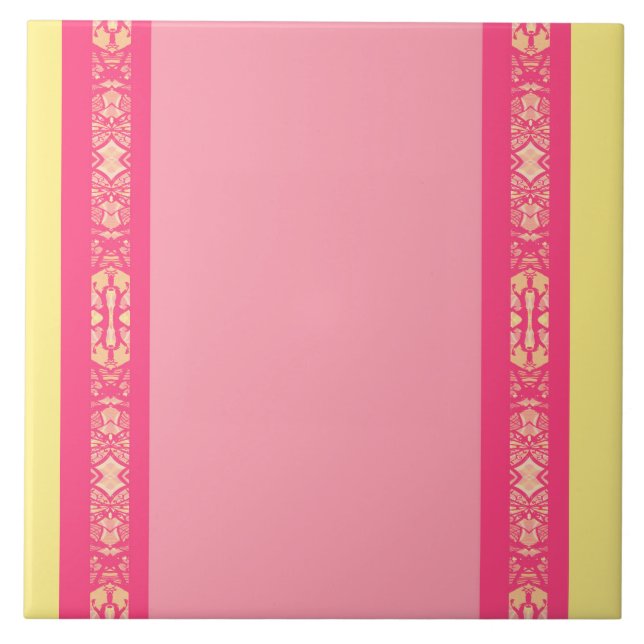 carreaux de céramique abstraite rose (Devant)