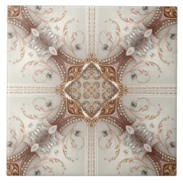 Carreaux de céramique avec embellissements de perl