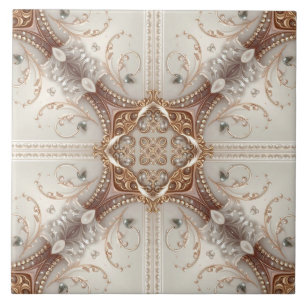 Carreaux de céramique avec embellissements de perl