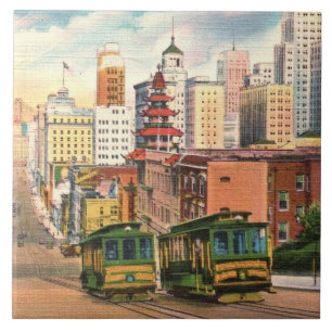 Carreaux de céramique des funiculaires de San Fran