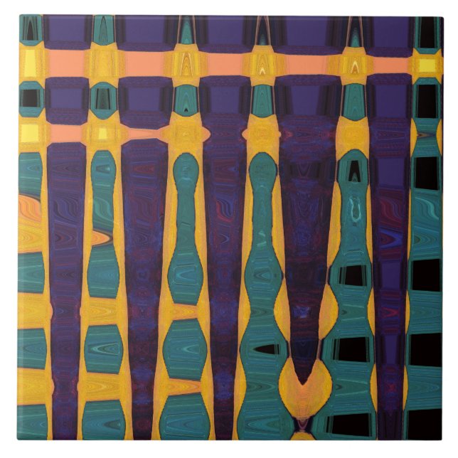 Carreaux de céramique d'impression africains (Devant)