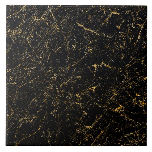 Carreaux de céramique en marbre noir (Devant)