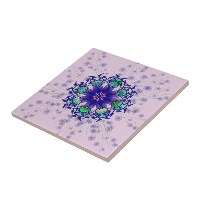Carreaux de céramique éternelle violette bleue (Côté)