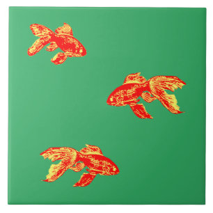 carreaux de céramique kingyo rouge