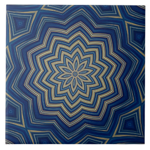 Carreaux de céramique Motif géométrique bleu