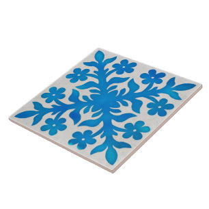 carreaux de céramique motif tropical