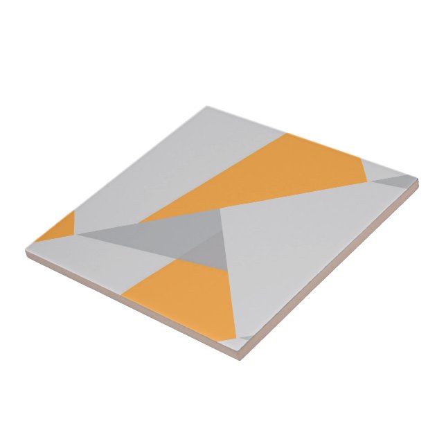 Carreaux de céramique orange et gris (Côté)