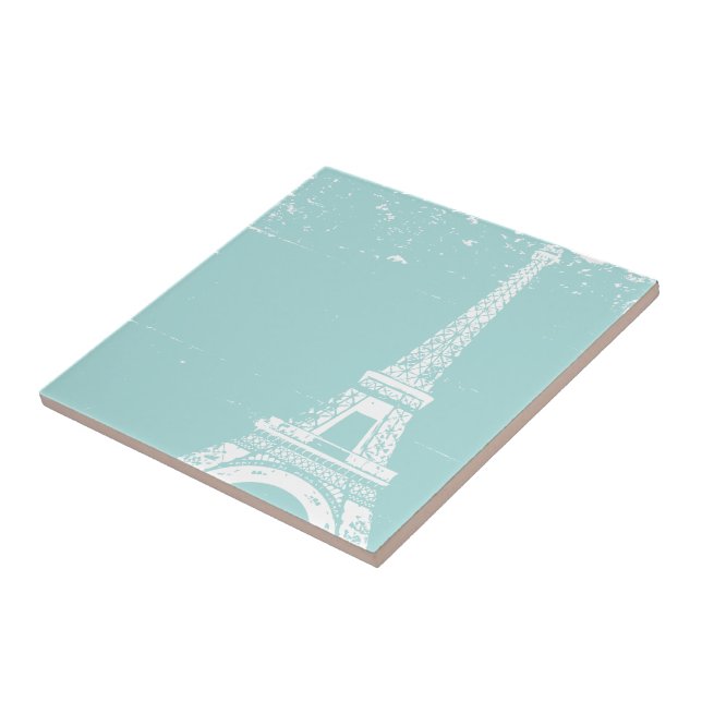 Carreaux de céramique Tour Eiffel bleu (Côté)