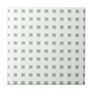 Carreaux de céramique Vert & Blanc Carrés