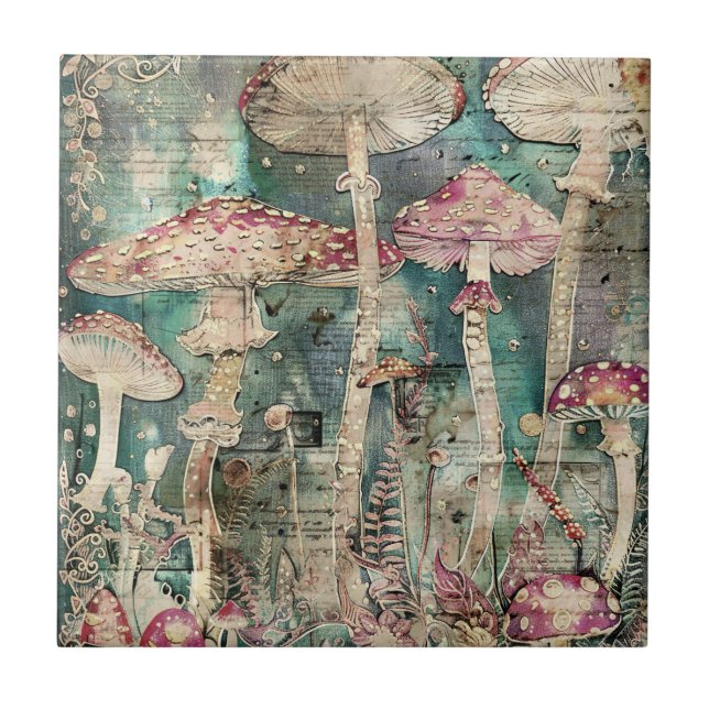 Carreaux de champignons, Carrelage en céramique (Devant)