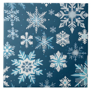 carreaux de cristaux de flocon de neige