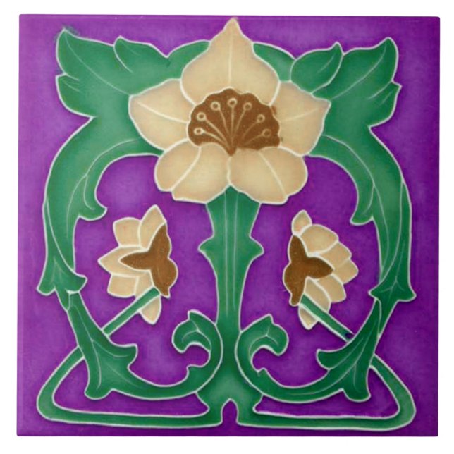 Carreaux de faïence Art Nouveau (Devant)