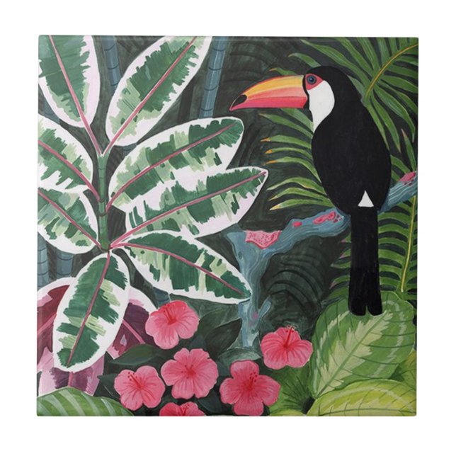 carreaux de feuilles de palmier d'art (Devant)