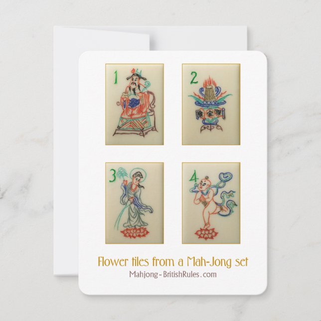 Carreaux de fleurs - Carte explicative (Devant)