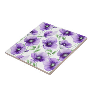 Carreaux de fleurs de pavot