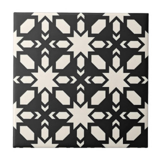 carreaux de forme noir et blanc gris étoile