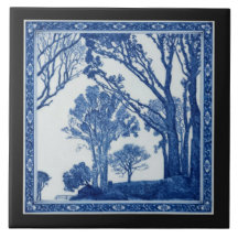 Carreaux de haie, Cornouailles Bleu Cobalt en céra