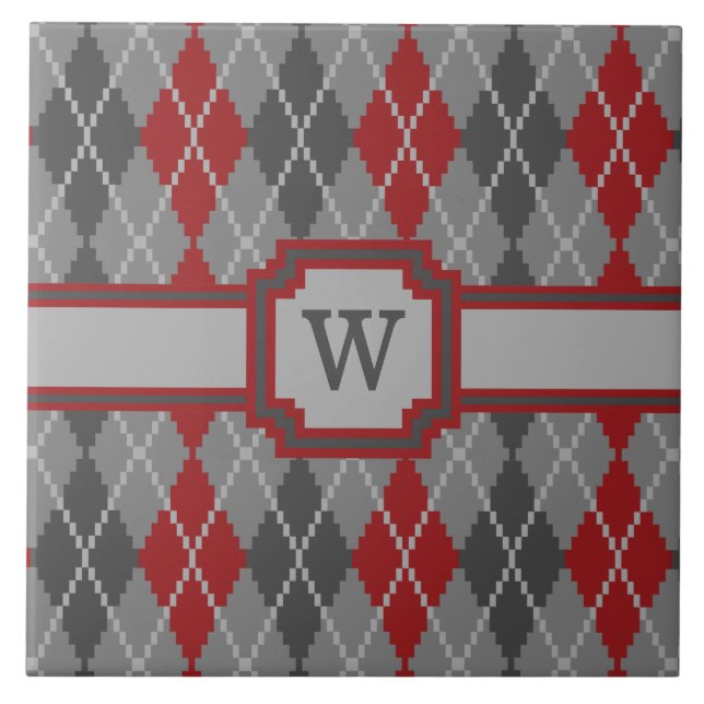 Carreaux de Jacquard cendres et membres (Devant)