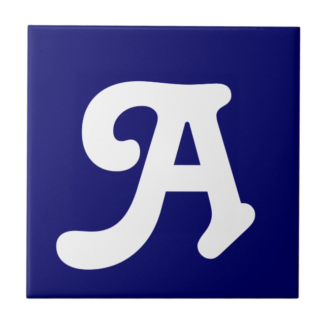 Carreaux de lettre blanc sur bleu (Devant)