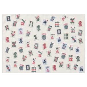 Carreaux de Mahjong sur badge pastel Nappe