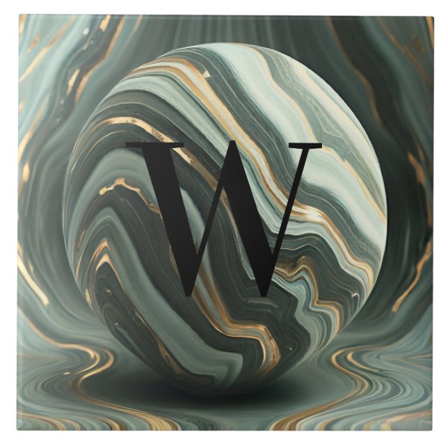 Carreaux de marbre vert clair (Devant)