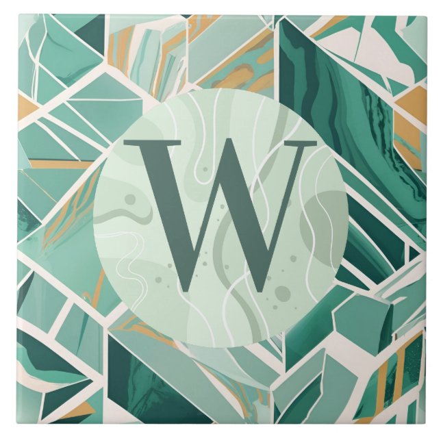 Carreaux de marbre vert clair (Devant)