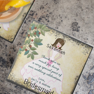 Carreaux de Merci tourbillonnant Bridesmaid avec a