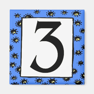 Carreaux de métro Trois sur Magnet