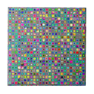 Carreaux de mosaïque texturés en motif 'Carnaval' 