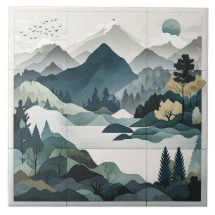 Carreaux de paysage apaisants : Scènes de nature m