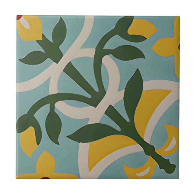 carreaux de texture jaune vert sauge (Devant)