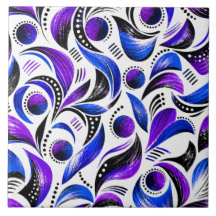 Carreaux Décoratifs Abstrait Tourbillon Violet Roy