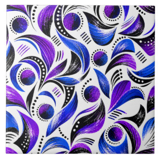 Carreaux Décoratifs Abstrait Tourbillon Violet Roy