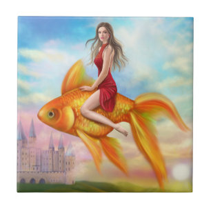 Carreaux décoratifs en céramique Poisson d'or