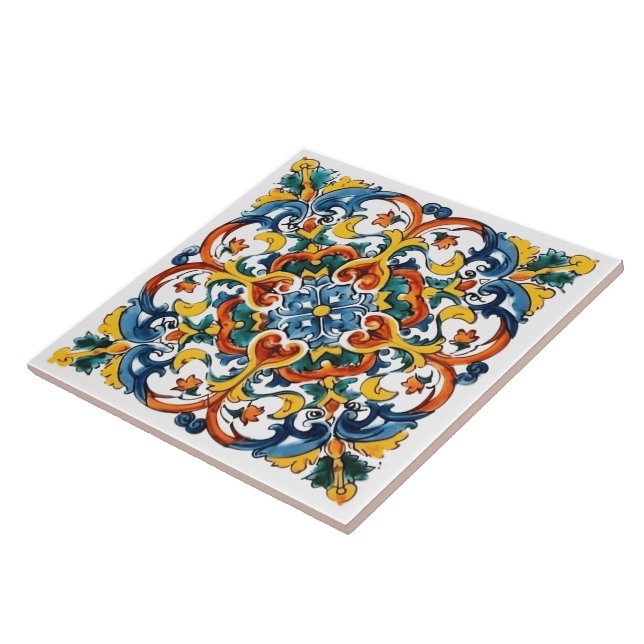 Carreaux décoratifs floraux italiens (Côté)