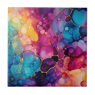 Carreaux d'encre arc-en-ciel