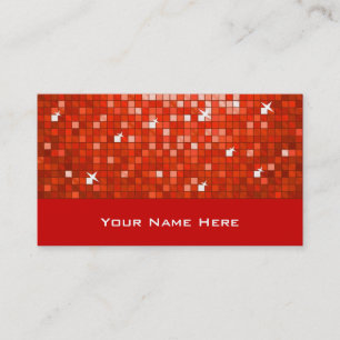Carreaux Disco carte de visite rouge