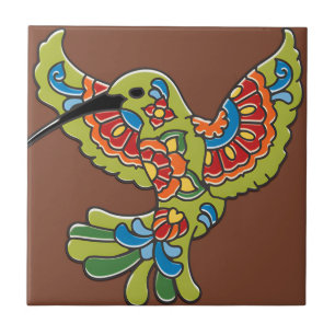 carreaux d'oiseaux tropicaux colorés