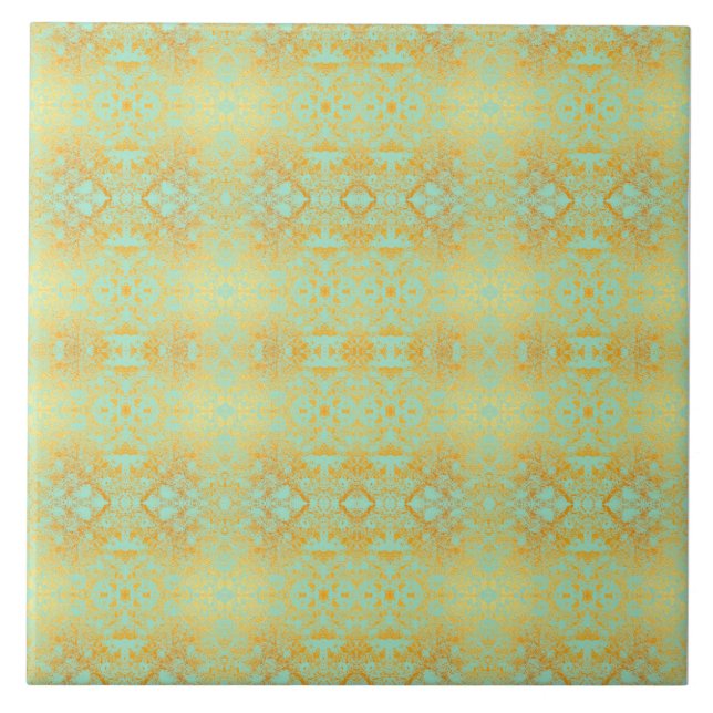 carreaux en céramique abstraite bleue (Devant)