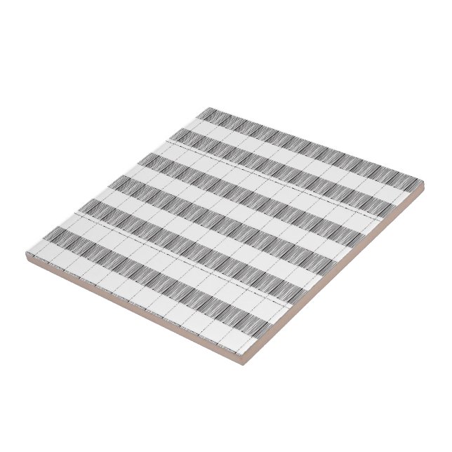 Carreaux en céramique blanc et noir (Côté)
