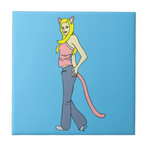 carreaux en céramique catgirl