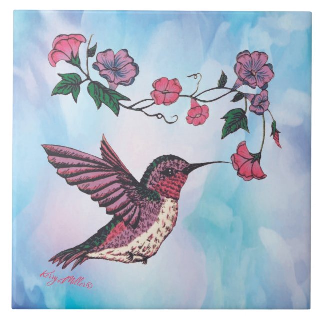 Carreaux en céramique colibri (Devant)