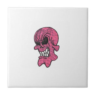 Carreaux en céramique crâne rose
