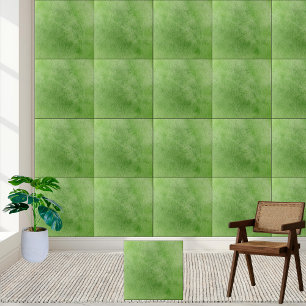 Carreaux en céramique d'aquarelle verte