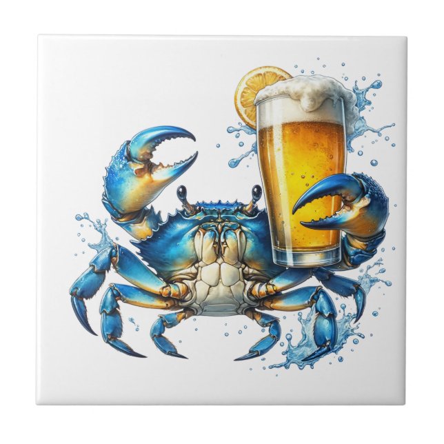 Carreaux en céramique de crabe bleu (Devant)