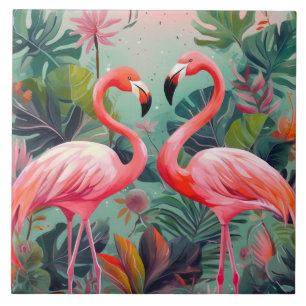 Carreaux en céramique de Flamant rose rose