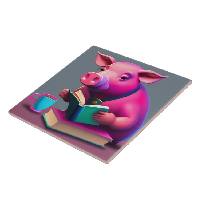 Carreaux en céramique de porc rose (Côté)