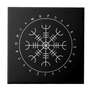 Carreaux en céramique de runes Aegishjalmr