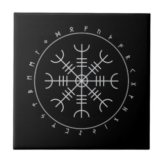 Carreaux en céramique de runes Aegishjalmr